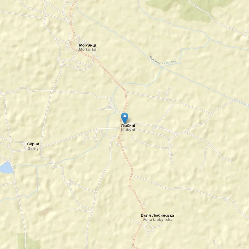 село Любині індекс 81037