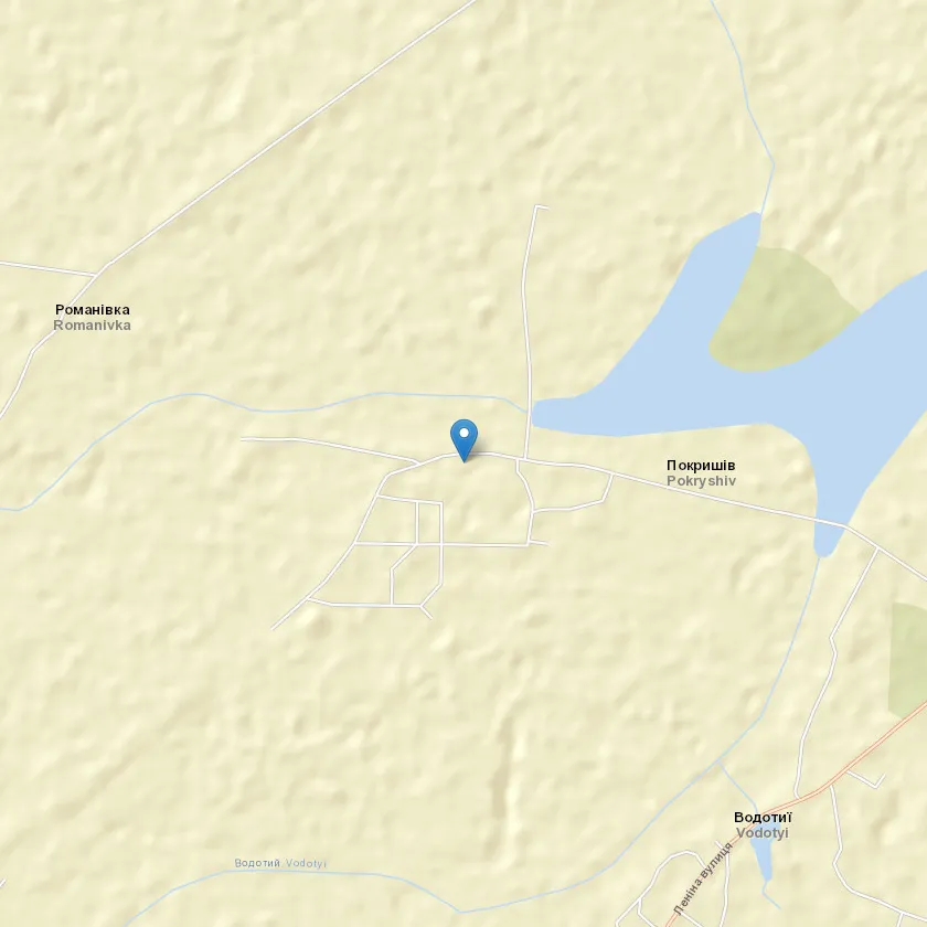 село Покришів індекс 12625